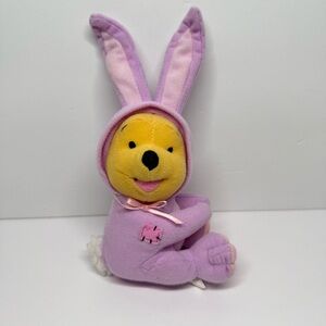 2002 Fisher Price Disney Winnie the Pooh Bunny Suit Easter Basket Hugger Plush